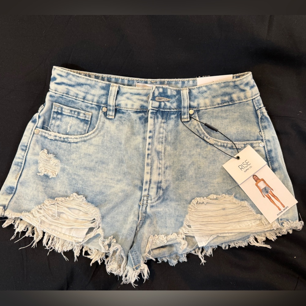 Festival shorts Light Blue Distressed jean